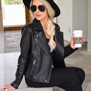 Vegan leather jacket black